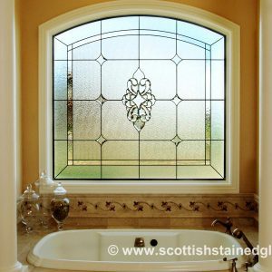 Bathroom Stained Glass arch