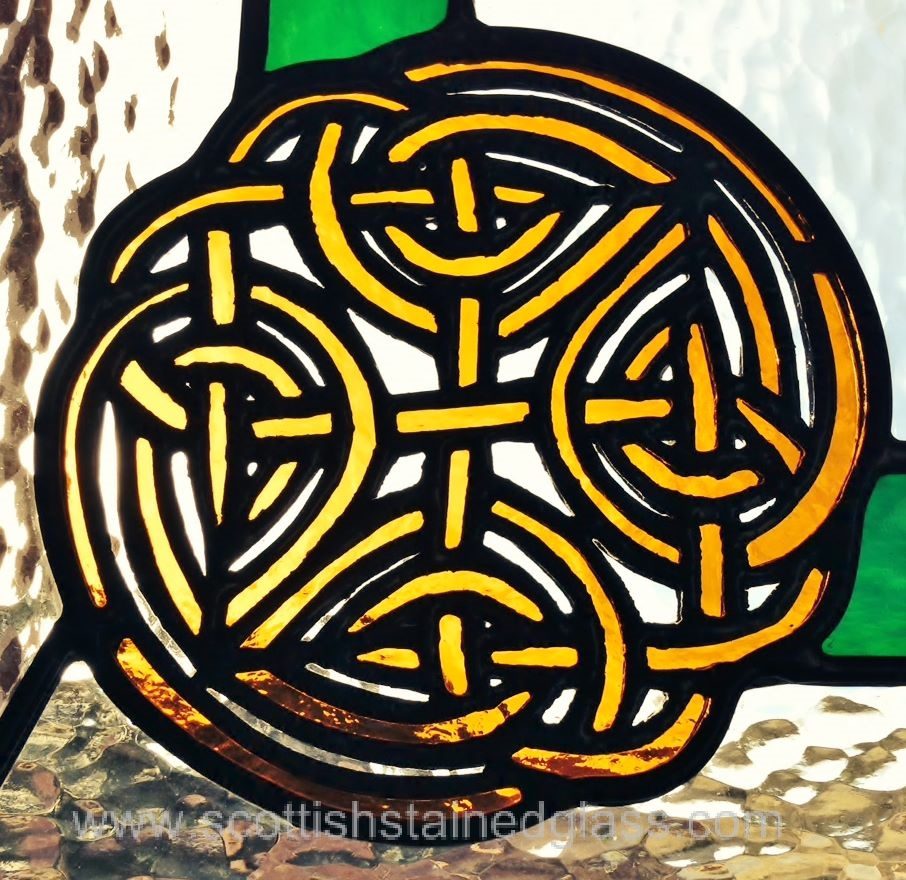 Celtic Stained Glass yellow pattern