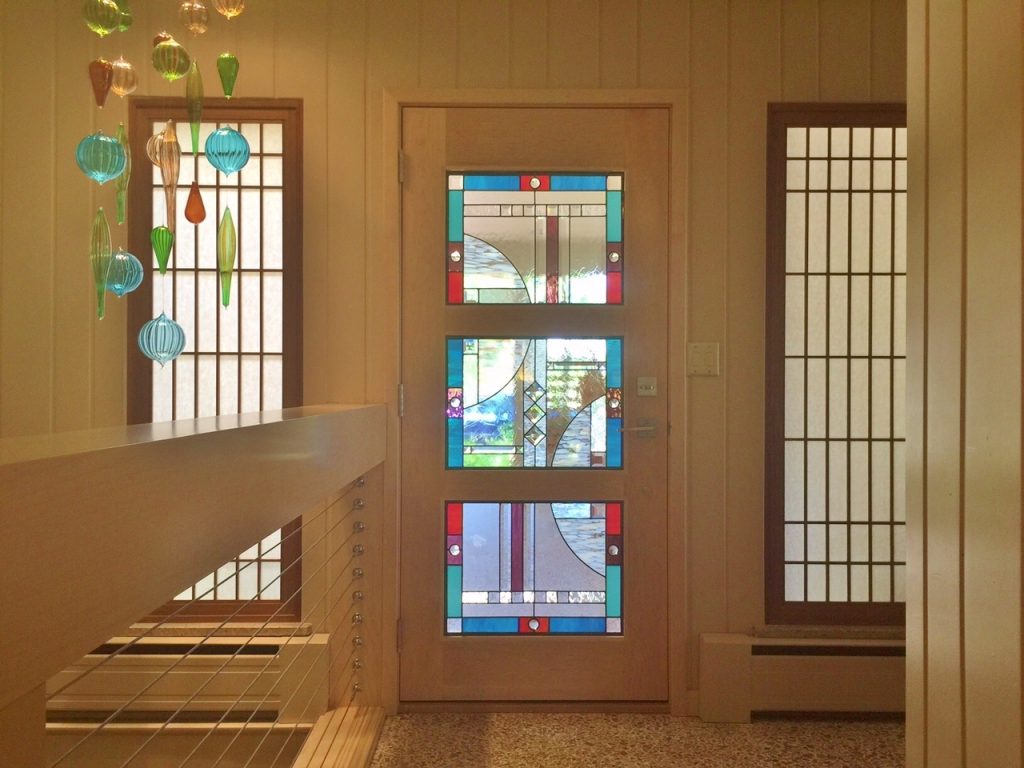 Entryway Stained Glass with Sidelights