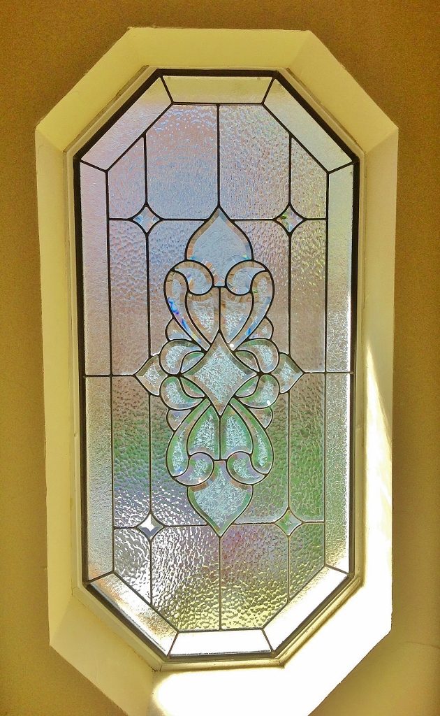 Shaped Bathroom Stained Glass