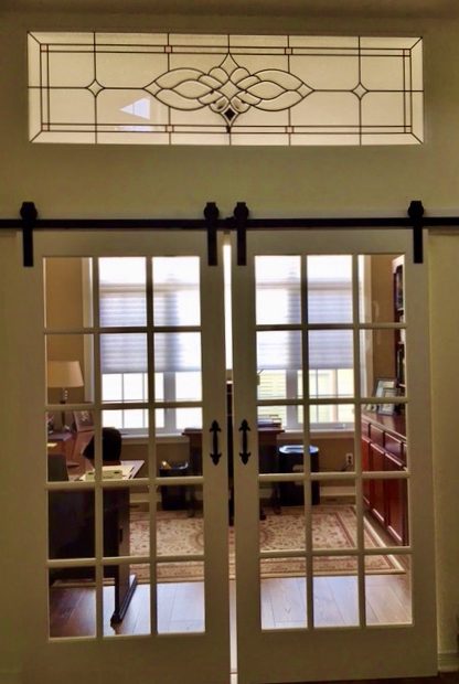 Transom Stained Glass in livingroom