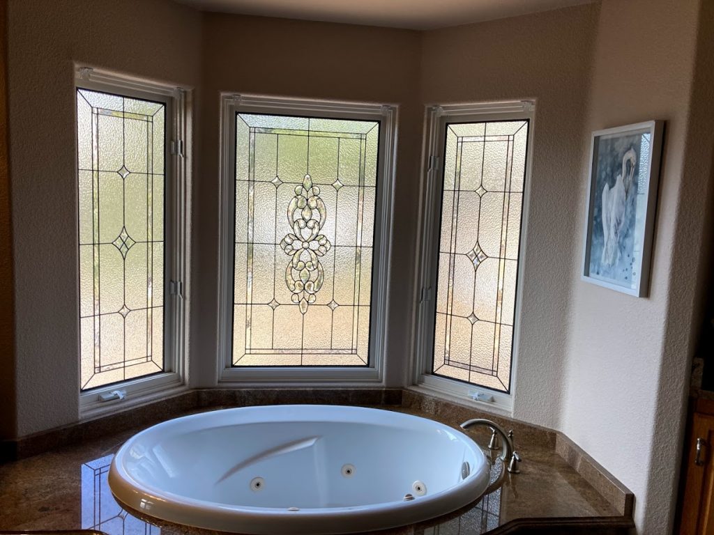 bathroom stained glass idea